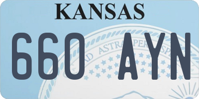 KS license plate 660AYN