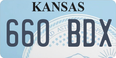 KS license plate 660BDX