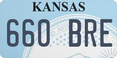 KS license plate 660BRE