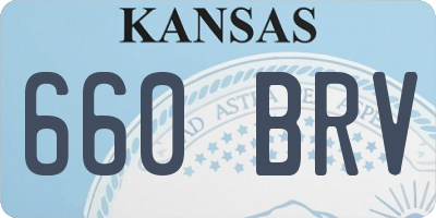 KS license plate 660BRV