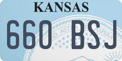 KS license plate 660BSJ