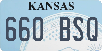KS license plate 660BSQ