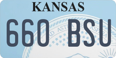 KS license plate 660BSU