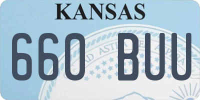 KS license plate 660BUU