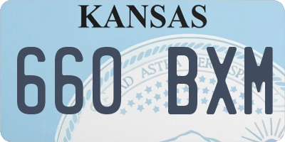 KS license plate 660BXM
