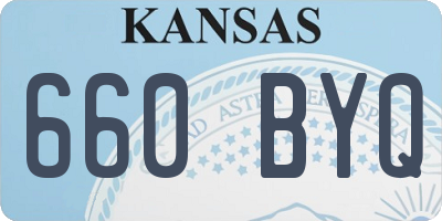 KS license plate 660BYQ