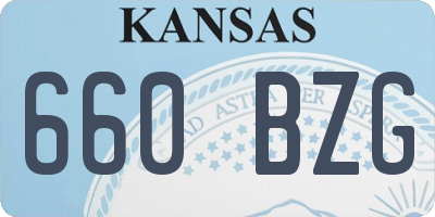 KS license plate 660BZG