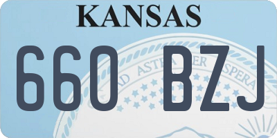 KS license plate 660BZJ
