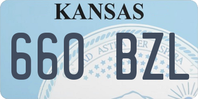 KS license plate 660BZL