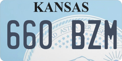 KS license plate 660BZM