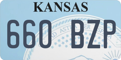 KS license plate 660BZP