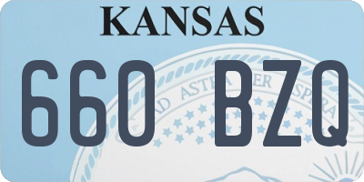 KS license plate 660BZQ