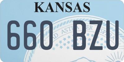 KS license plate 660BZU