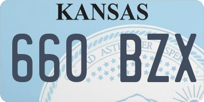 KS license plate 660BZX