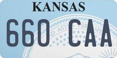 KS license plate 660CAA