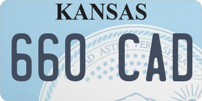 KS license plate 660CAD