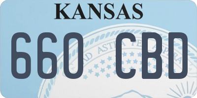 KS license plate 660CBD