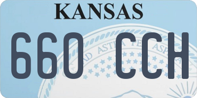 KS license plate 660CCH
