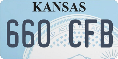 KS license plate 660CFB