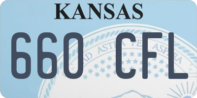 KS license plate 660CFL