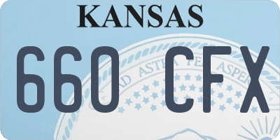 KS license plate 660CFX