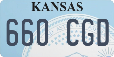 KS license plate 660CGD