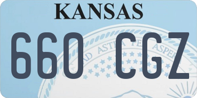 KS license plate 660CGZ
