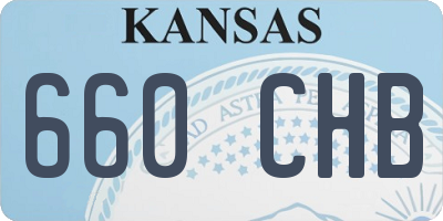 KS license plate 660CHB