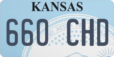 KS license plate 660CHD