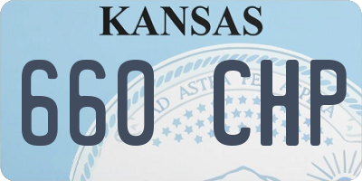 KS license plate 660CHP