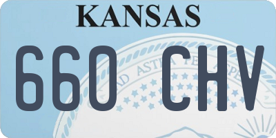 KS license plate 660CHV
