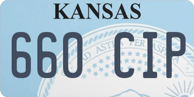 KS license plate 660CIP