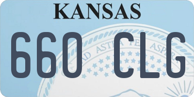 KS license plate 660CLG