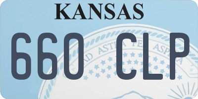 KS license plate 660CLP