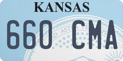 KS license plate 660CMA