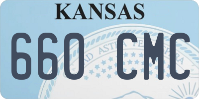 KS license plate 660CMC