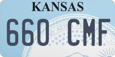KS license plate 660CMF
