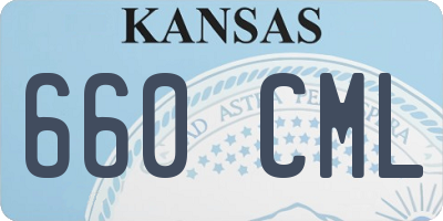 KS license plate 660CML