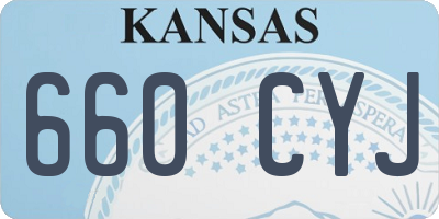KS license plate 660CYJ
