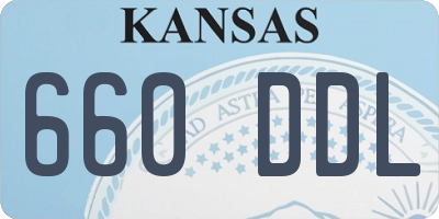 KS license plate 660DDL