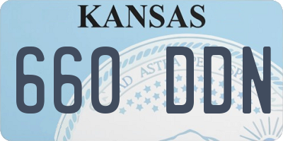 KS license plate 660DDN