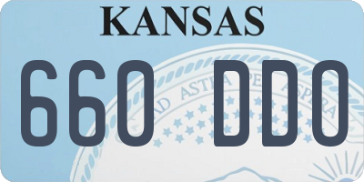 KS license plate 660DDO