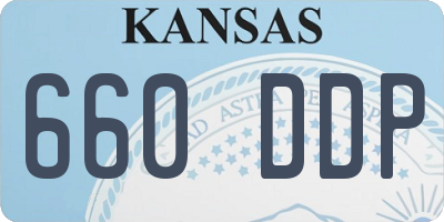 KS license plate 660DDP