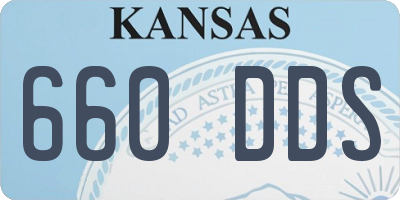 KS license plate 660DDS