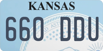 KS license plate 660DDU