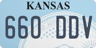KS license plate 660DDV