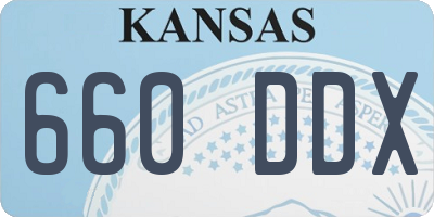 KS license plate 660DDX