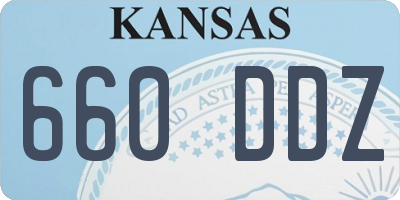 KS license plate 660DDZ