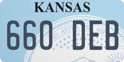 KS license plate 660DEB