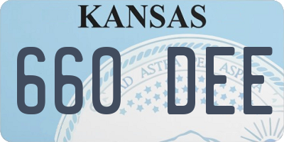 KS license plate 660DEE